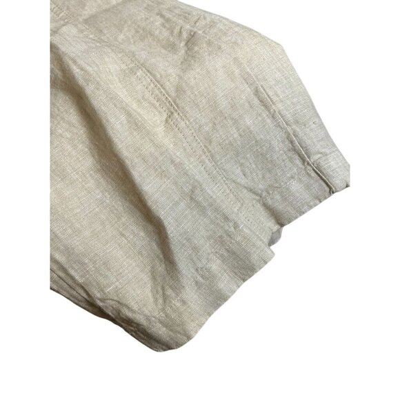 Coldwater Creek Linen Pant Tan Classic Neutral Minimalist Preppy Old Money Chic - Picture 3 of 12